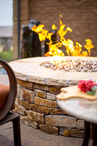 active stone fire pit