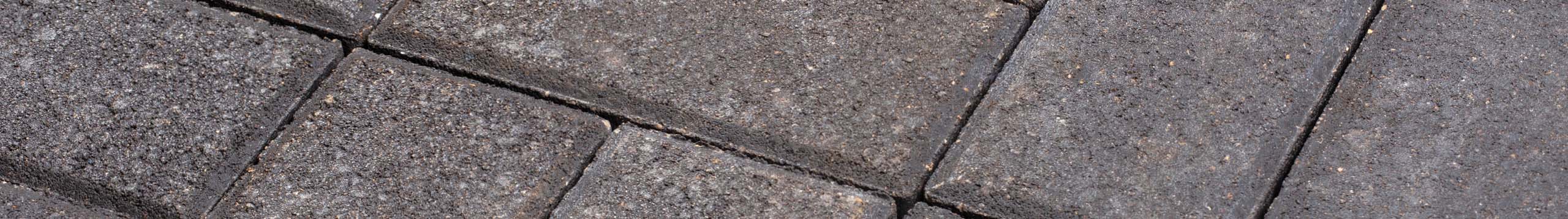 gray driveway paver close up