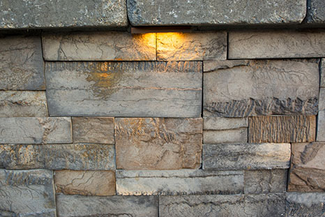 Up close wall paver wall material